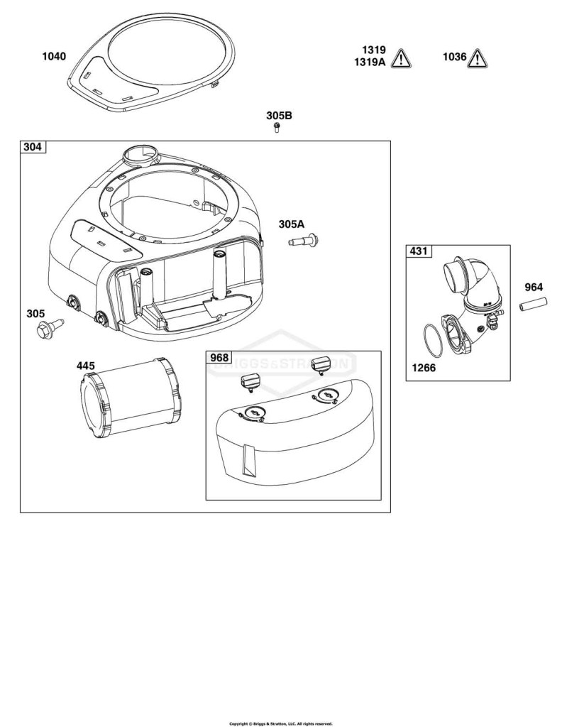 Blower Housing and Air Cleaner Group