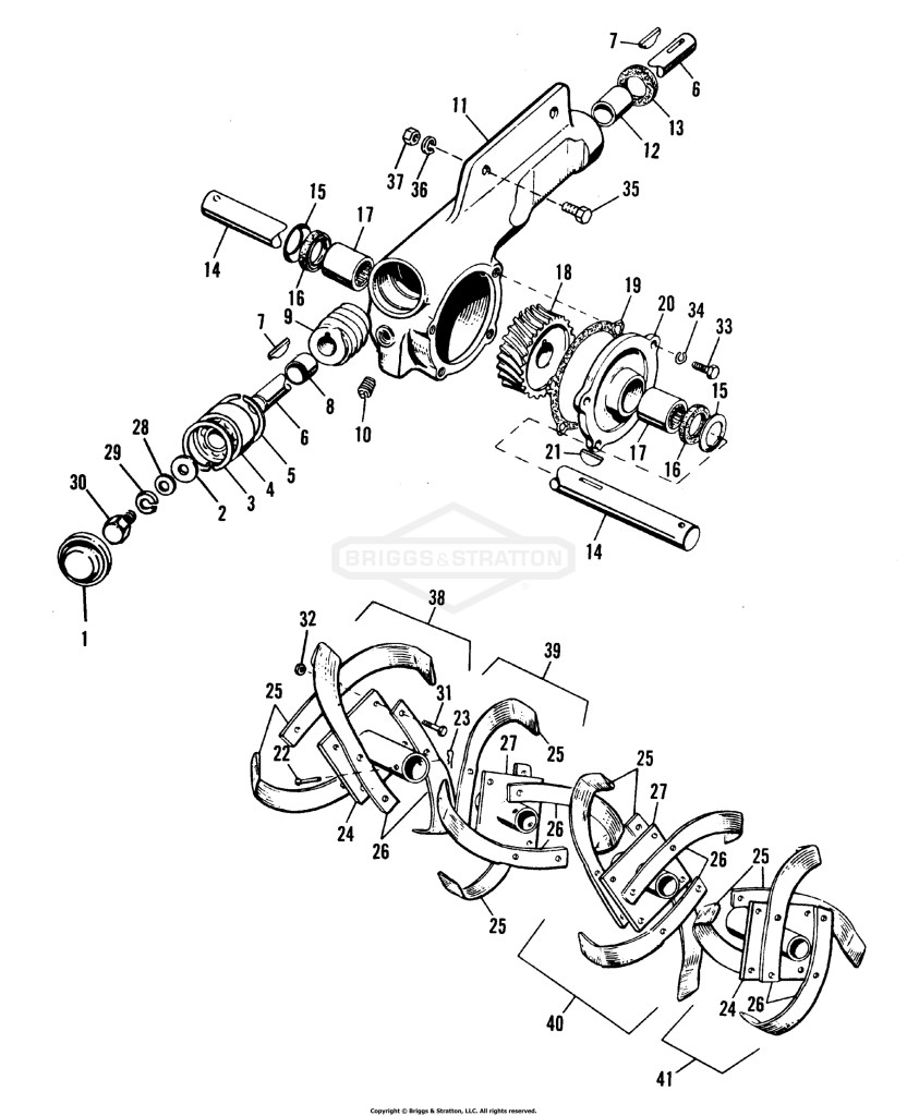 Tine Assy & Gear Housing