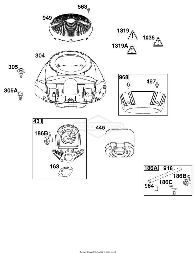 Blower Housing and Air Cleaner Group