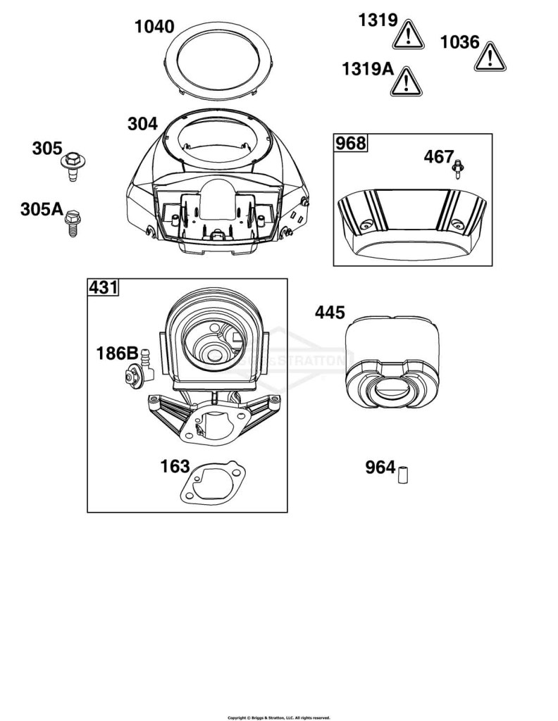 Blower Housing and Air Cleaner Group