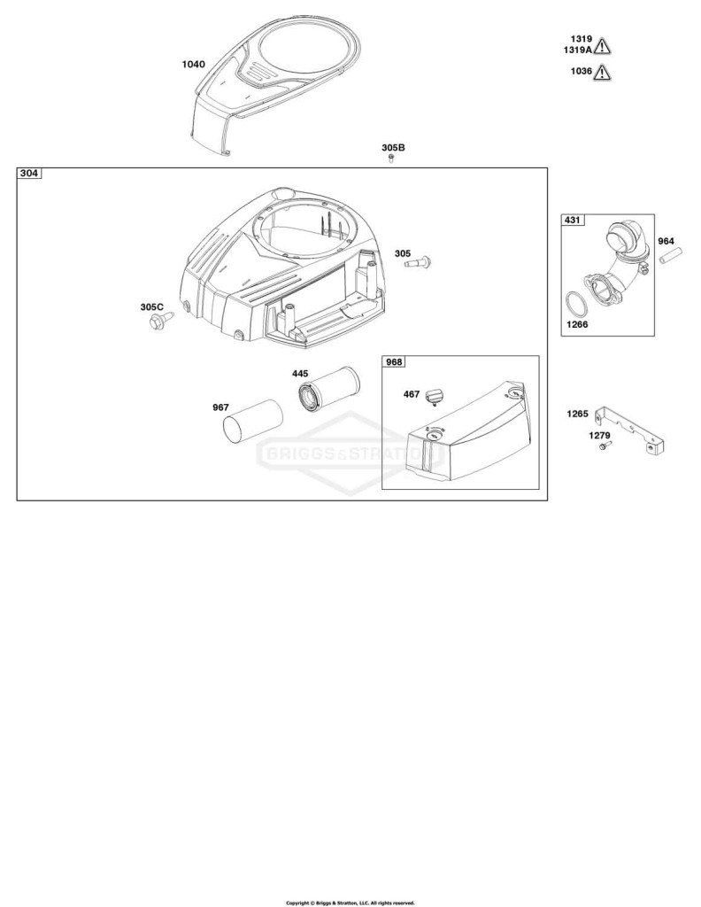 Blower Housing and Air Cleaner Group