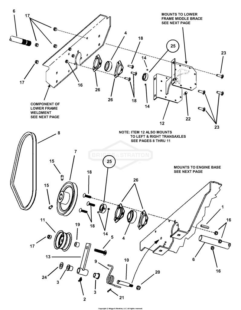 Deck Driveshaft Assembly (MZM Models)