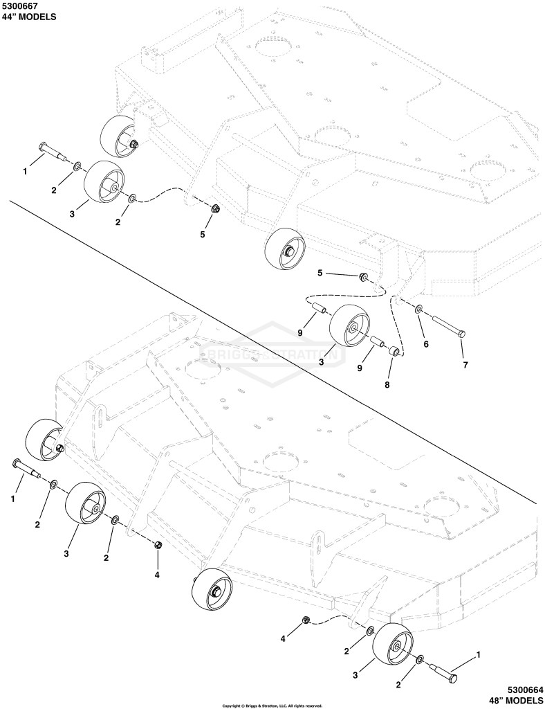 44 & 48 Mower Deck - Rollers