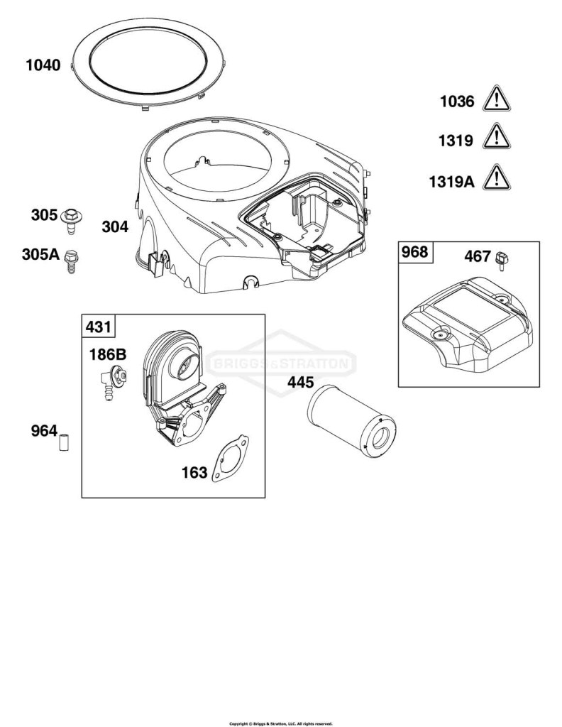 Blower Housing and Air Cleaner Group