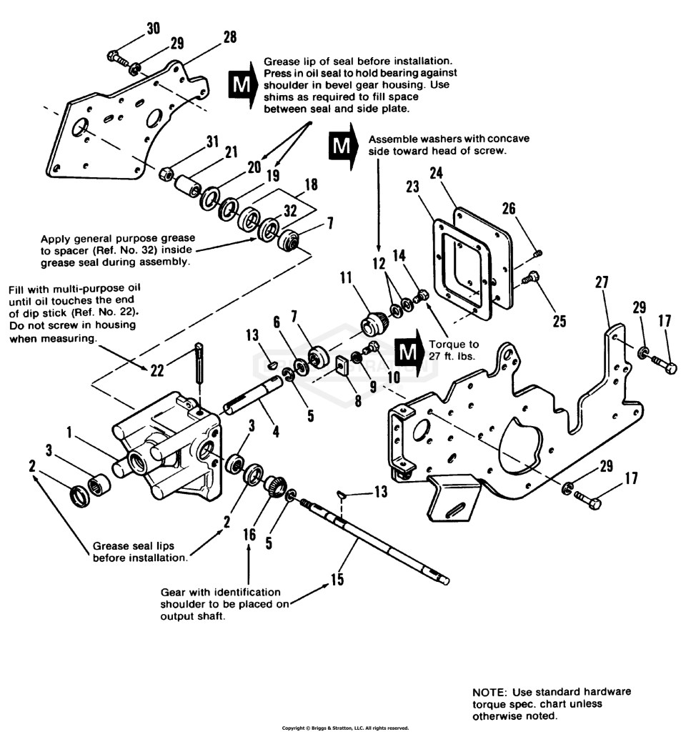 Bevel Gear & Side Plate Group
