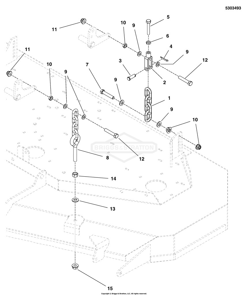 61 Mower Deck - Hanger Chains