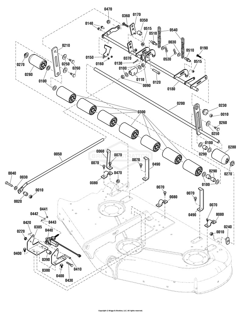 50 (127cm) Mower Deck - Height Adjust & Roller Group