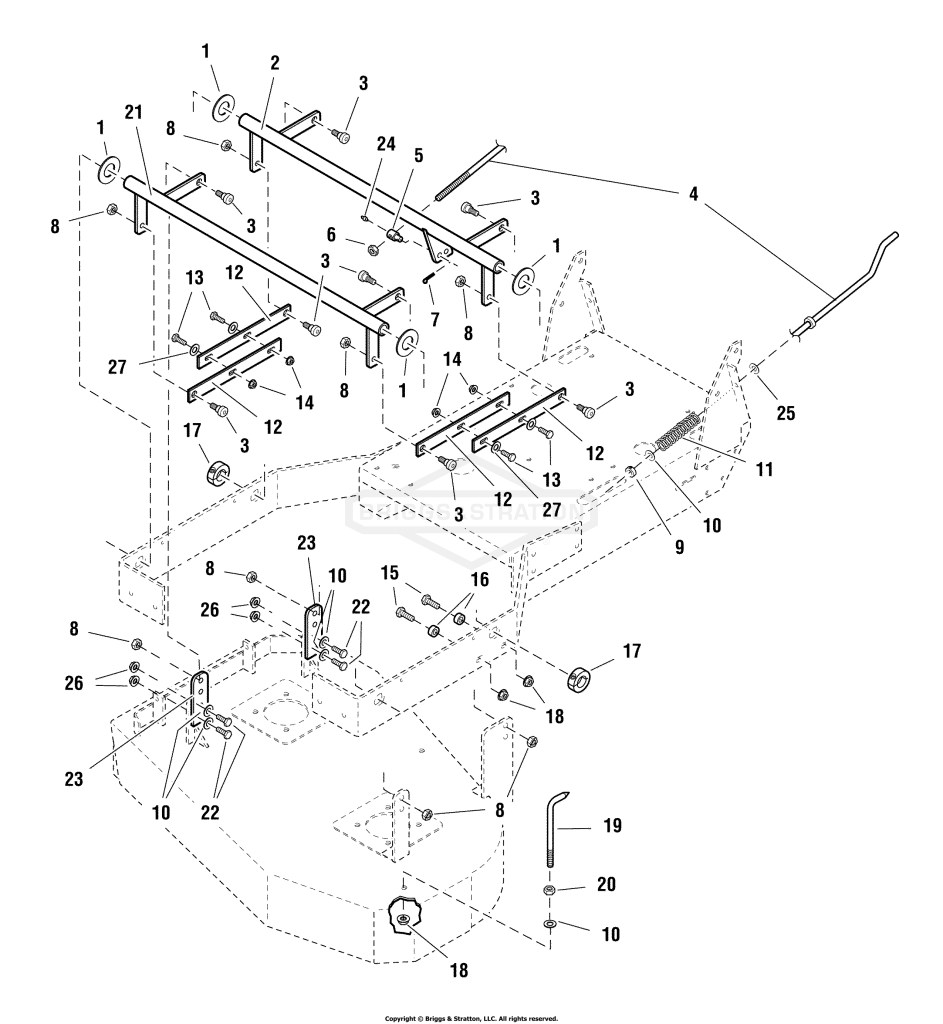 32 Mower Deck - Height Adjustment