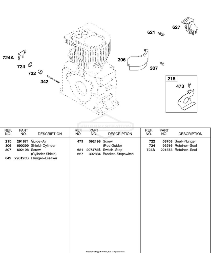 Air Guide, Stopswitch, Cylinder Shield