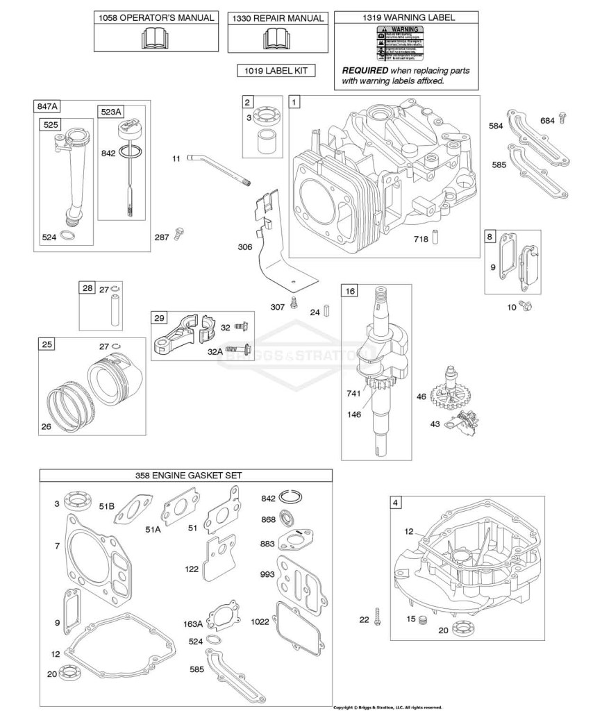 Camshaft, Crankshaft, Cylinder, Engine Sump, Lubrication, Piston Group