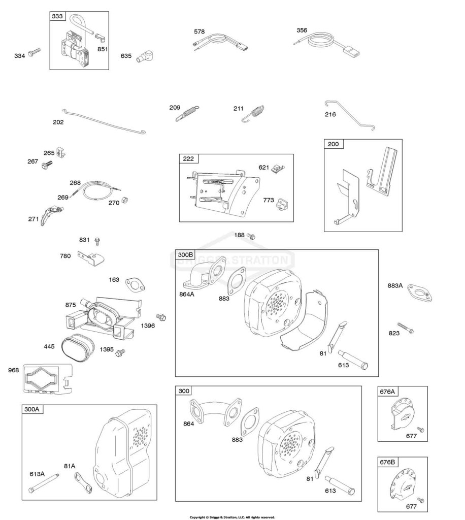 Air Cleaner, Controls, Governor Spring, Exhaust System, Ignition