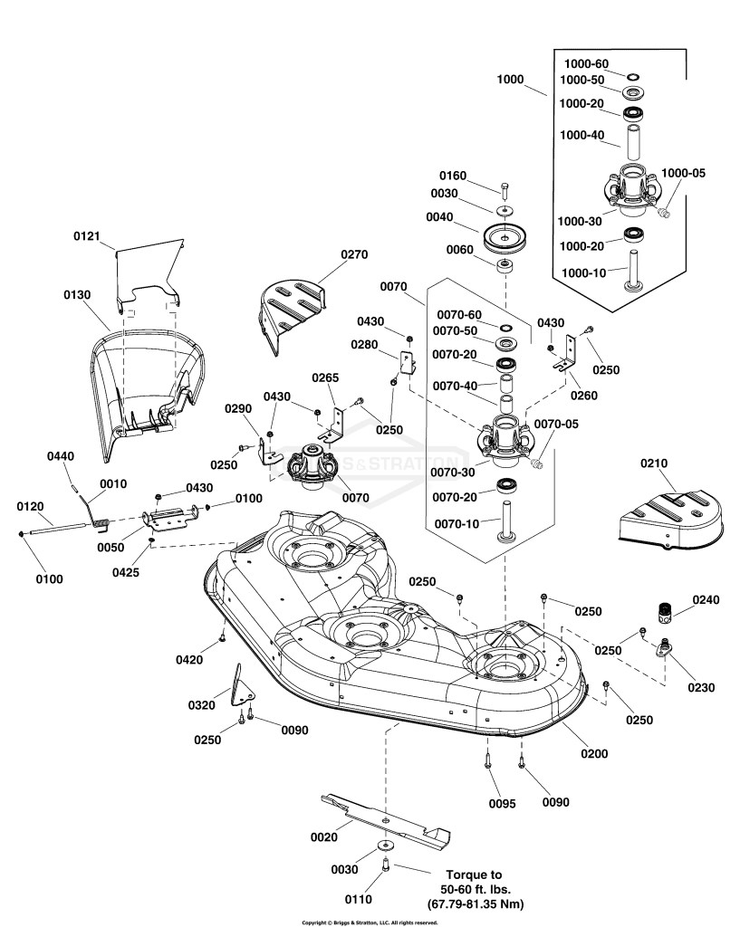 46 Mower Deck - Housing, Arbor & Blade Group