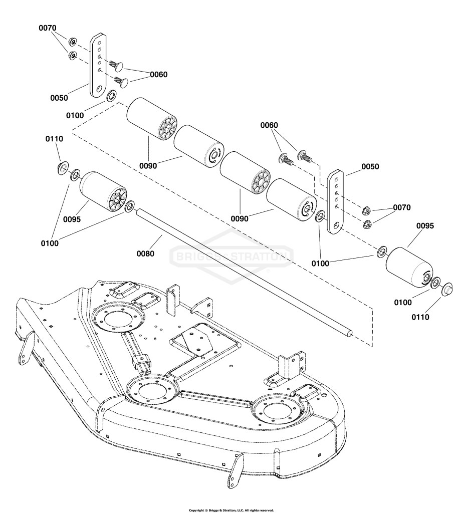 44 (112cm) Mower Deck - Roller Group