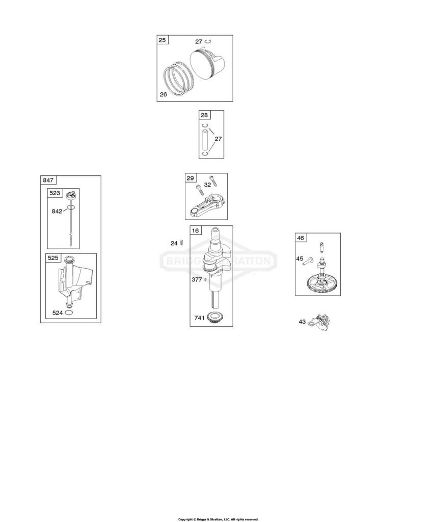 Camshaft, Crankshaft, Lubrication, Piston, Rings, Connecting Rod