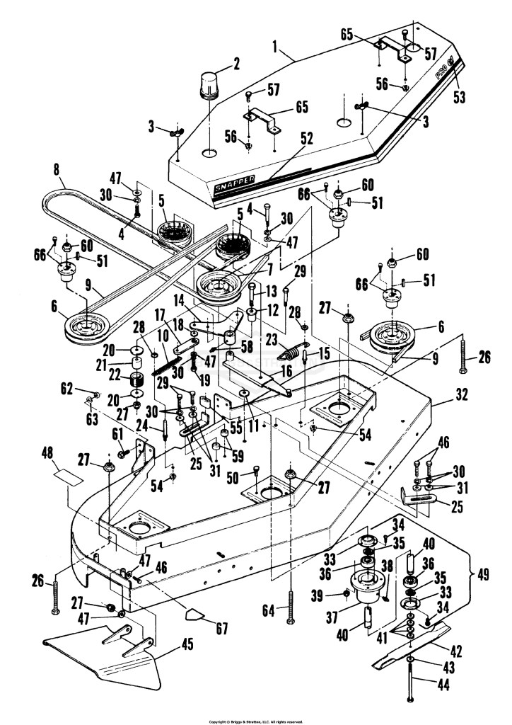 61 Mower, Front Deck