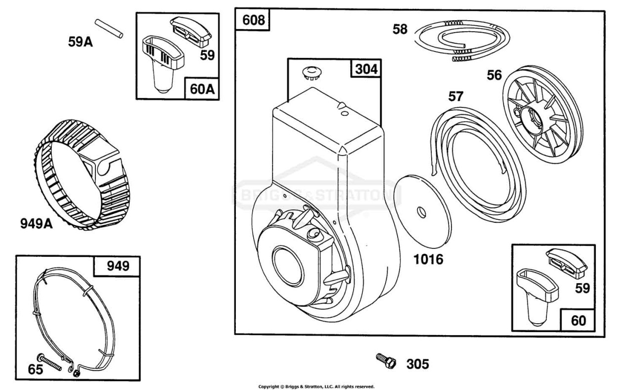 Blower Housing & Rewind Assy