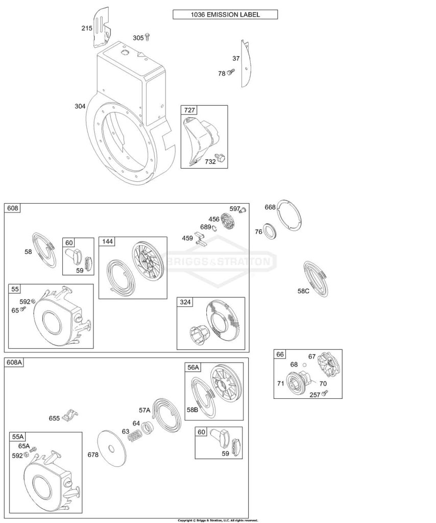 Blower Housing/Shrouds, Rewind