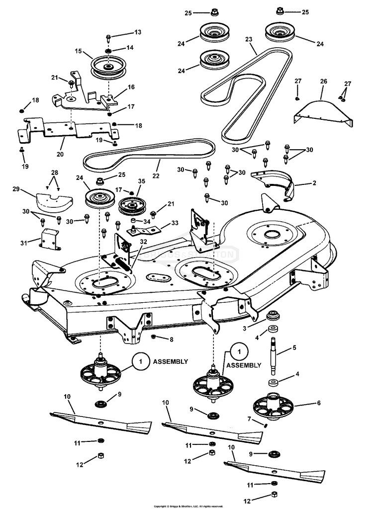 52 Deck Blade Drive Assembly
