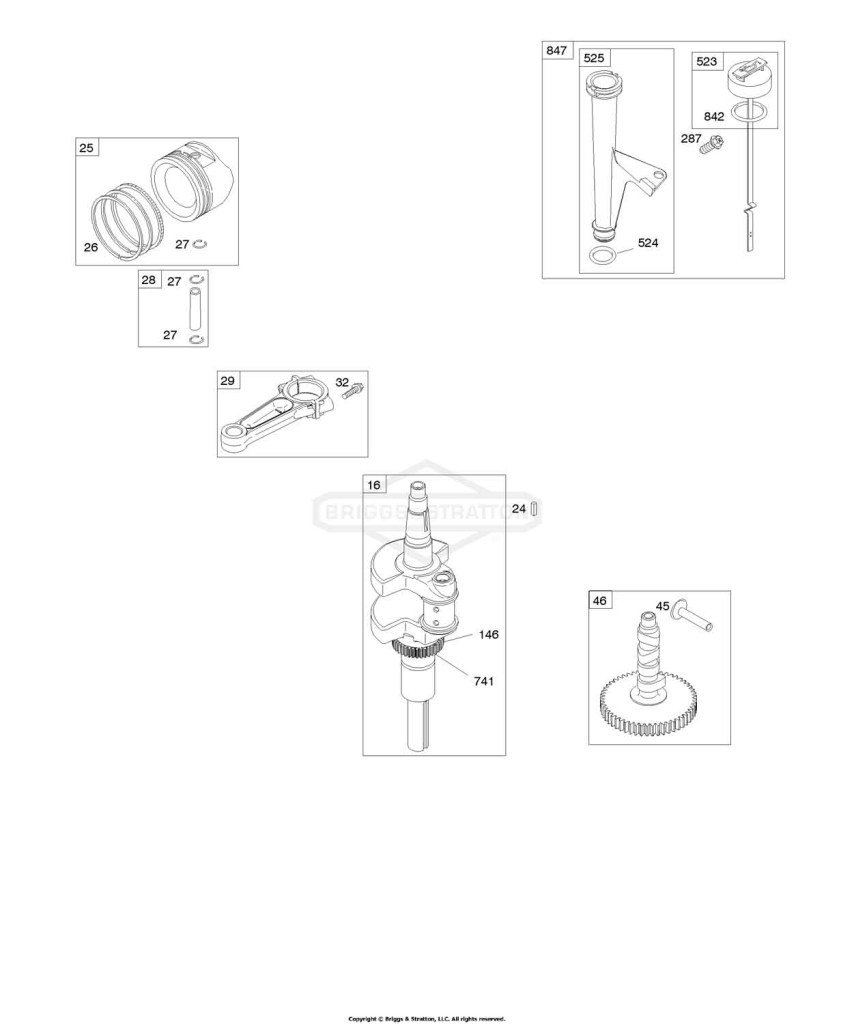 Camshaft, Crankshaft, Lubrication, Piston, Rings, Rod