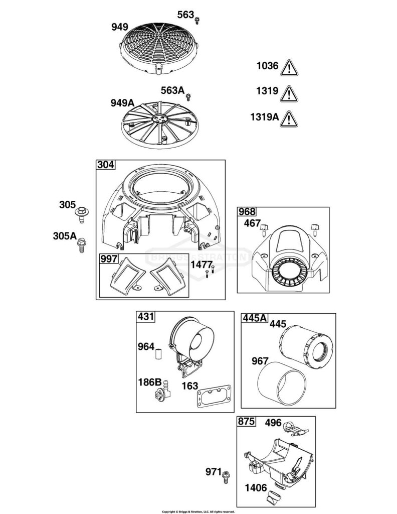 Blower Housing and Air Cleaner Group