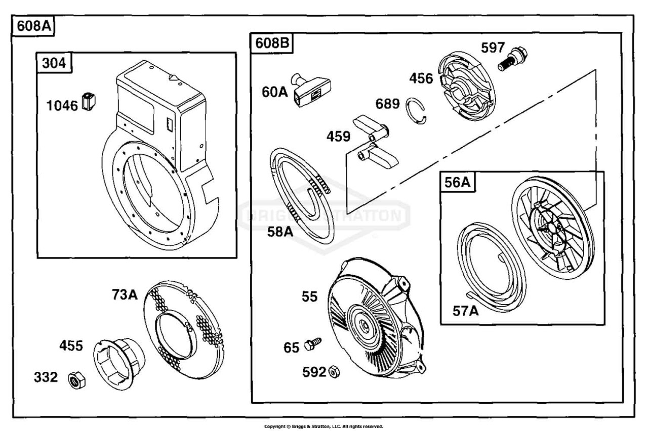 Blower Hsg, Rewind Assy