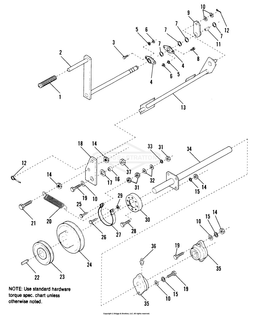 Controls Group - Parking Brake Assembly