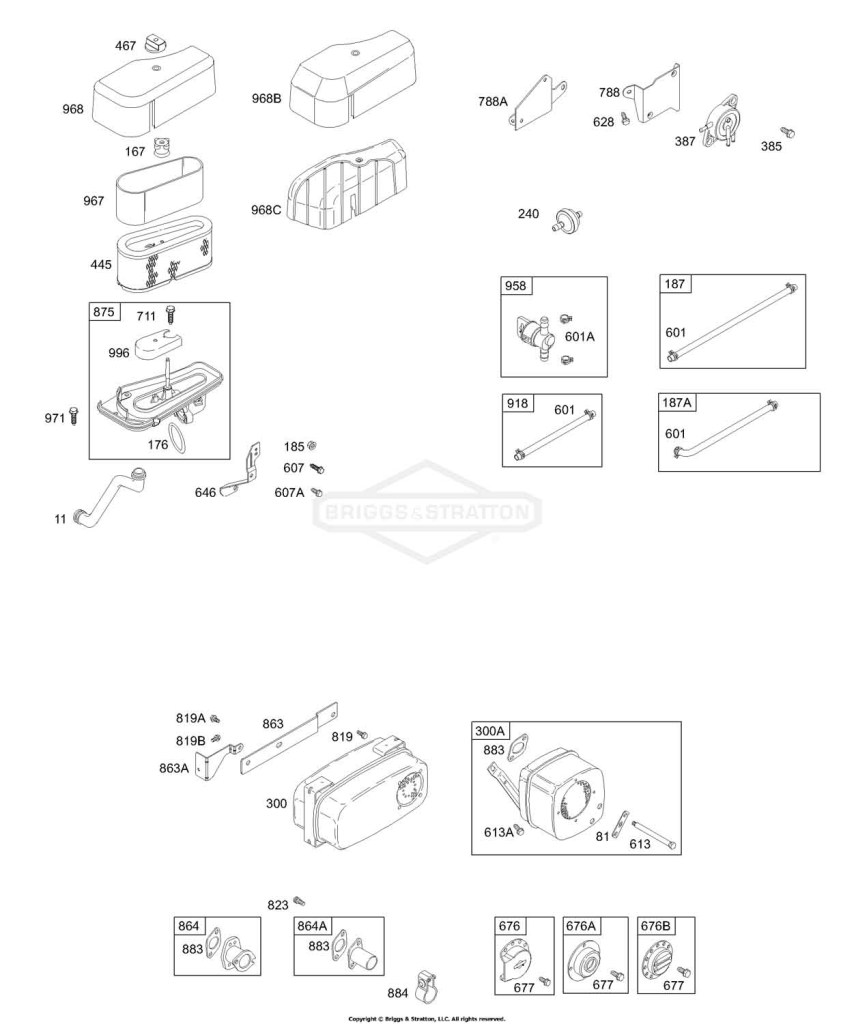 Air Cleaner, Muffler, Fuel