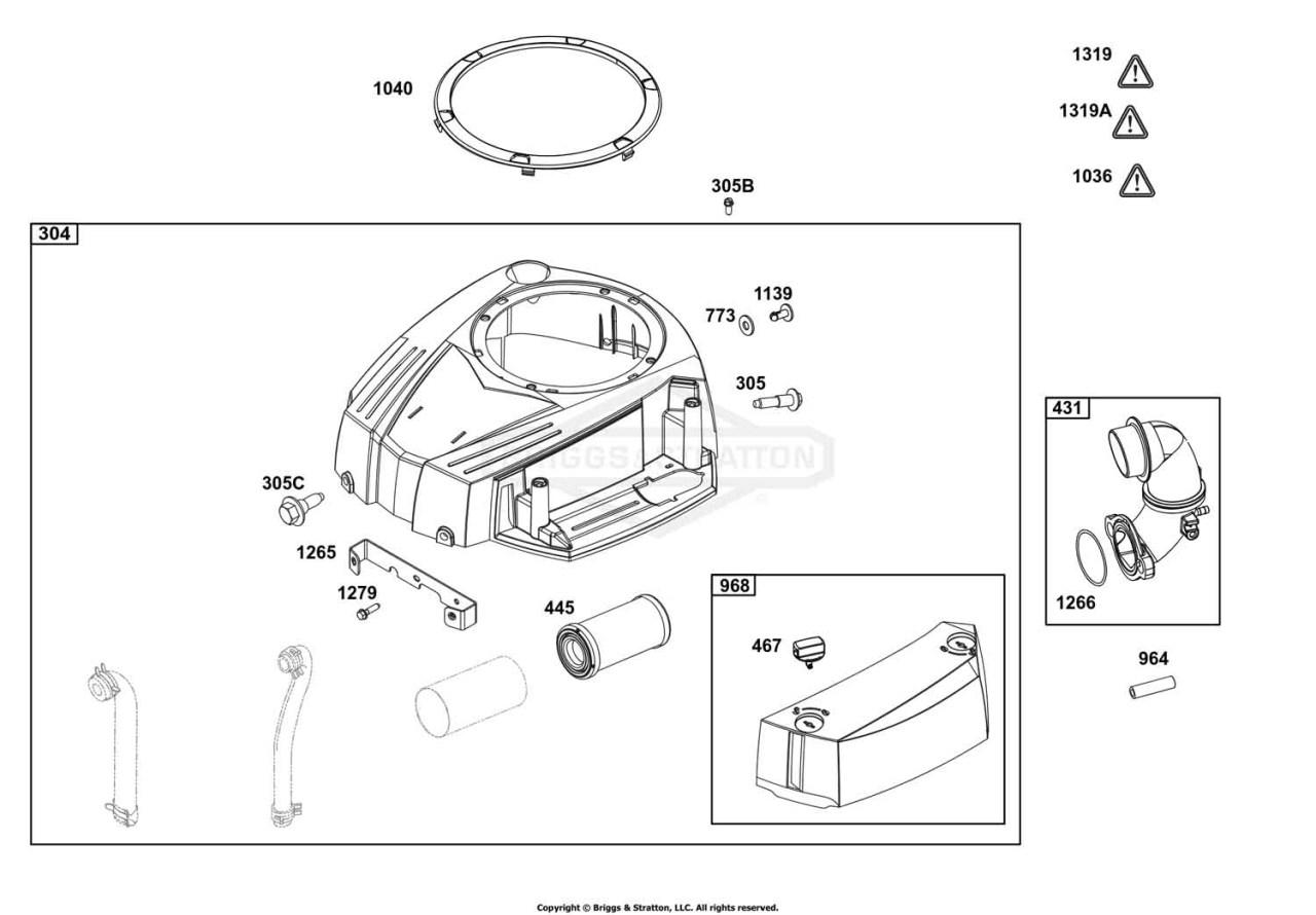 Blower Housing and Air Cleaner Group