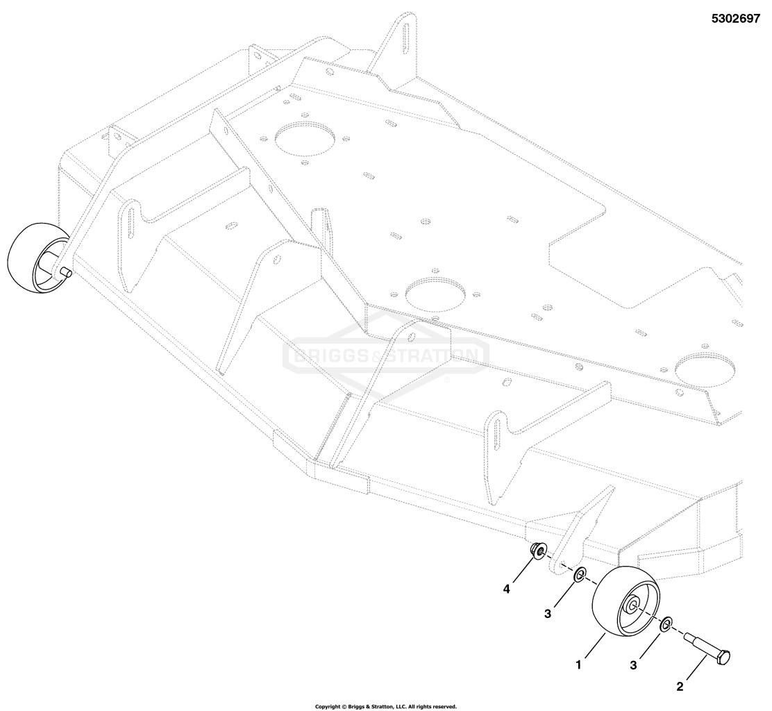 44 & 48 Mower Deck - Rollers