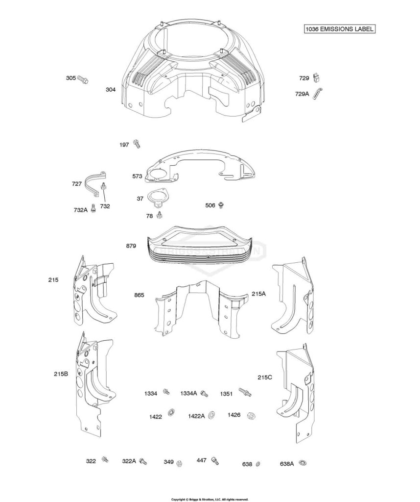 Blower Housing, Air Guides, Back Plate