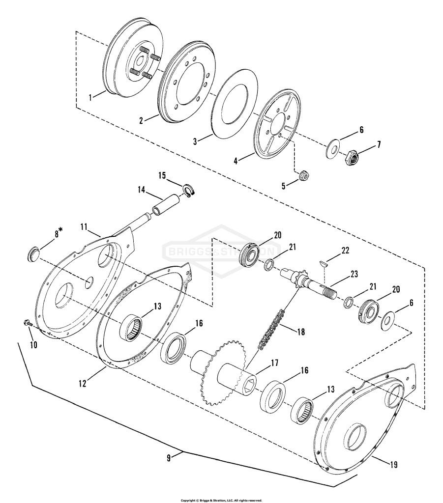 Chain Case & Smooth Clutch Assembly
