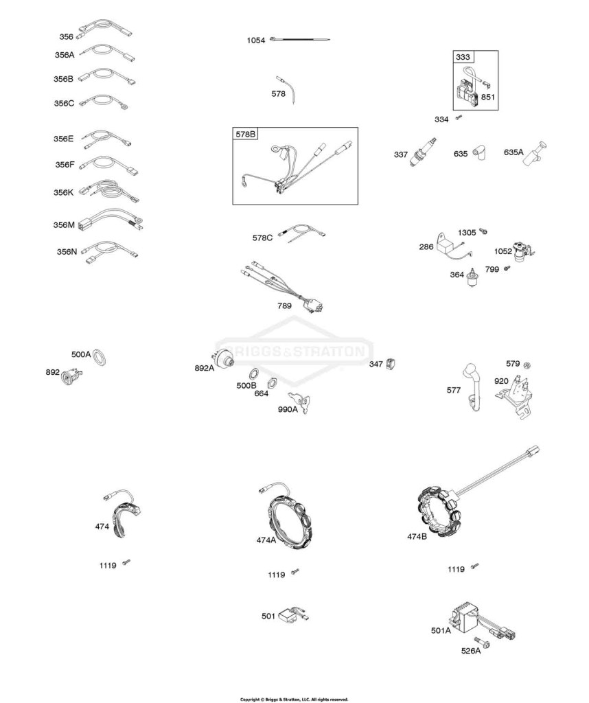 Alternator, Electrical Components, Ignition, Oil Sensor, Voltage Regulator