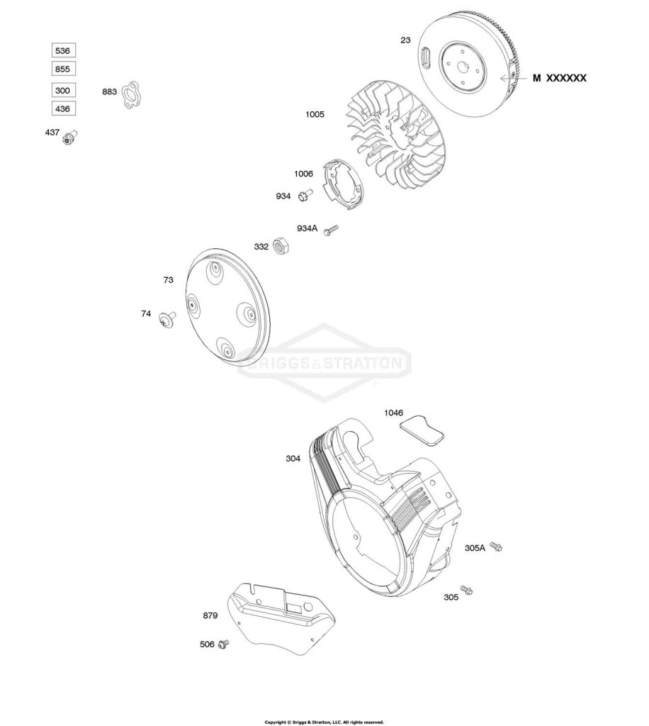 Blower Housing, Flywheel, Rotating Screen