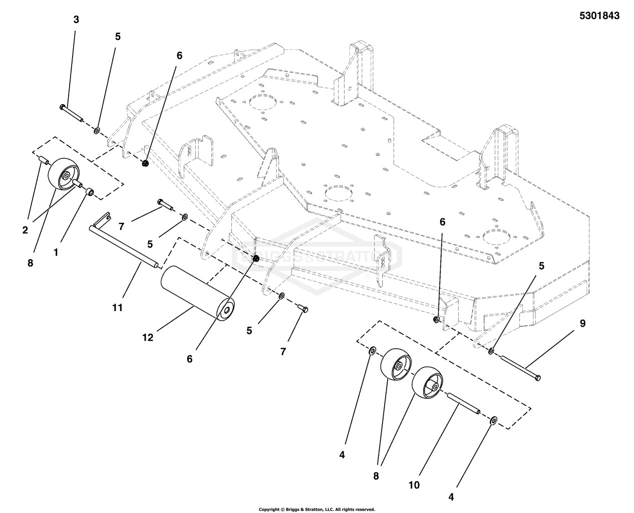 61 Mower Deck Group - Rollers