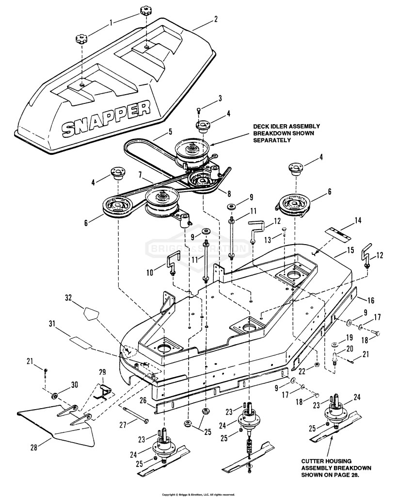 48 Mower Deck Assembly