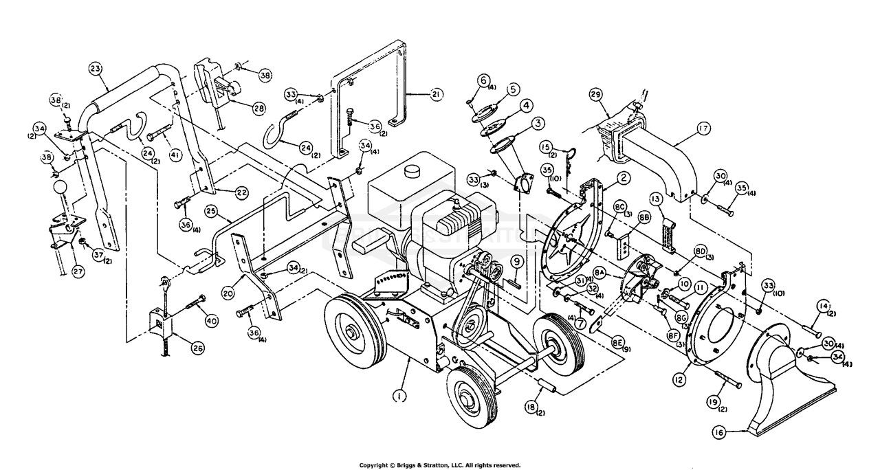 Blower and Handle Section