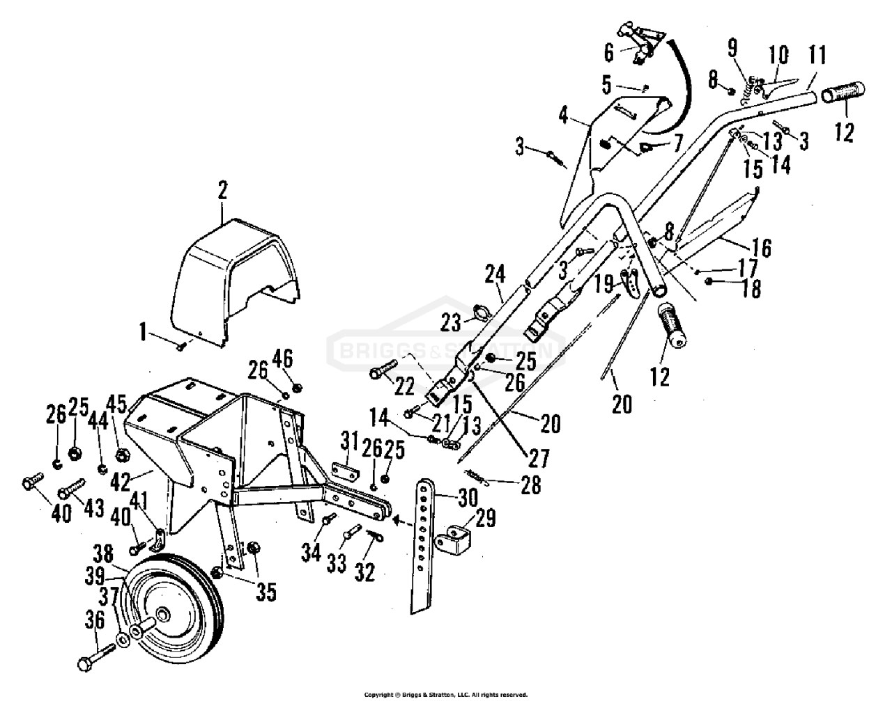 Frame, Handles and Controls Group (3836I03)
