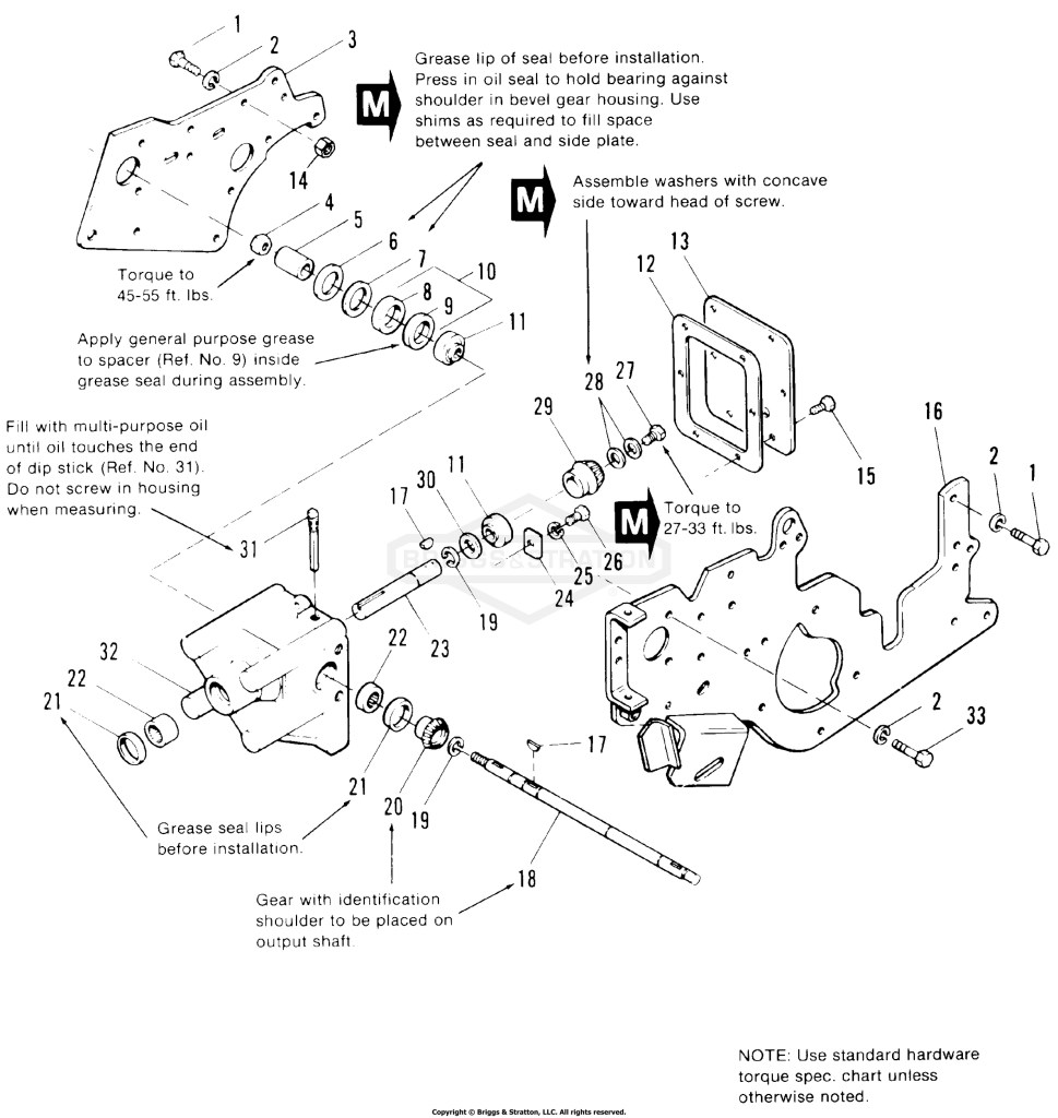 Bevel Gear & Side Plate Group