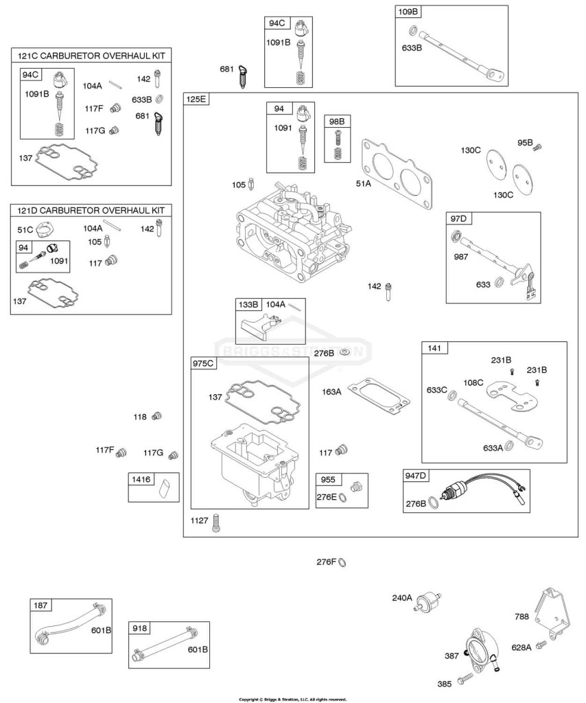 Carburetor, Fuel Supply, Carburetor Overhaul Kit