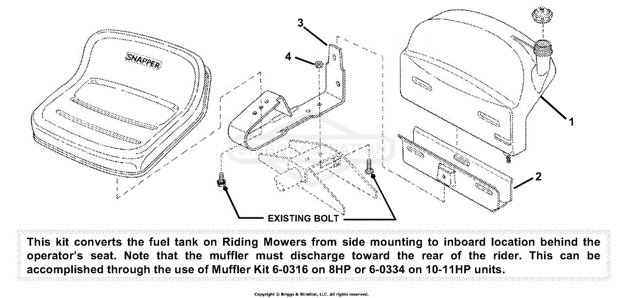 Inboard Gas Tank Kit