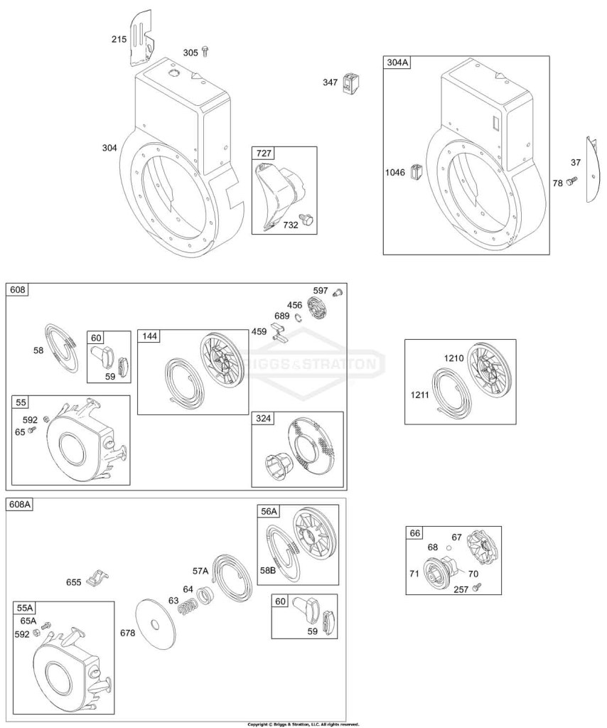 Blower Housing/Shrouds, Rewind