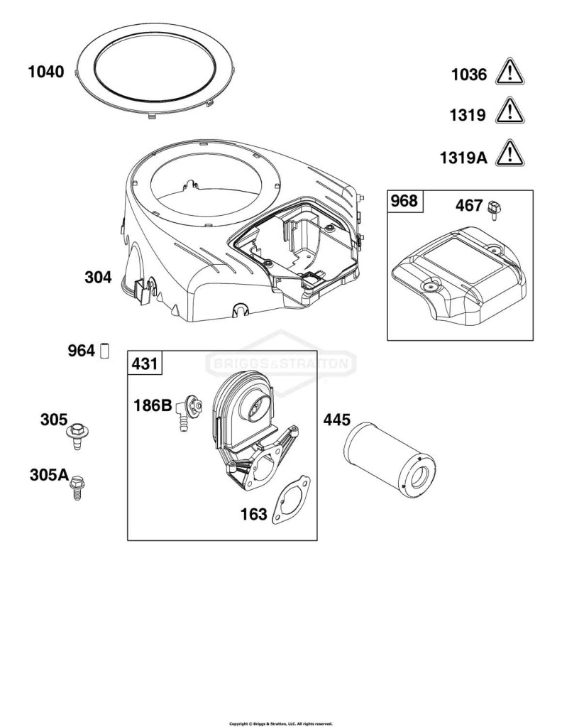 Blower Housing and Air Cleaner Group