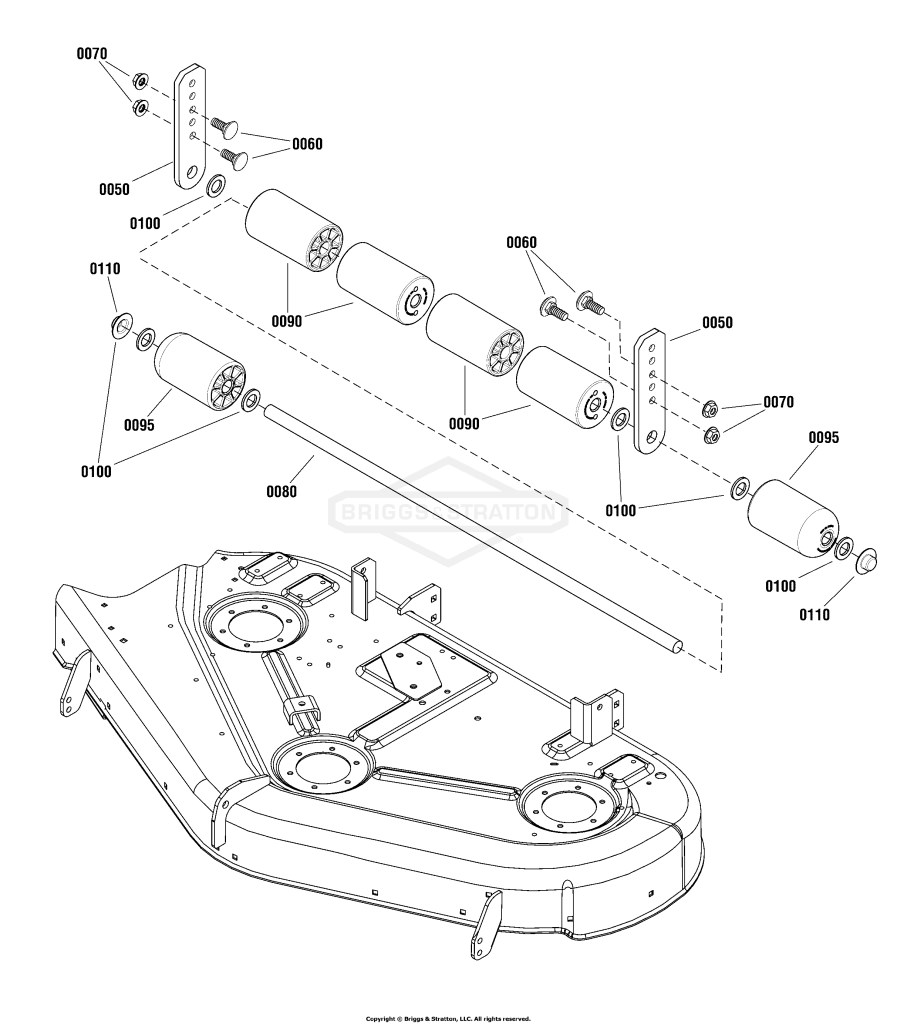 44 (112cm) Mower Deck - Roller Group