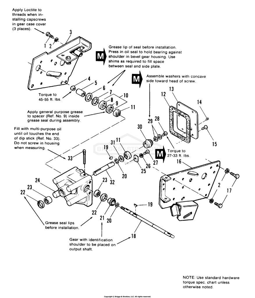 Bevel Gear & Side Plate Group