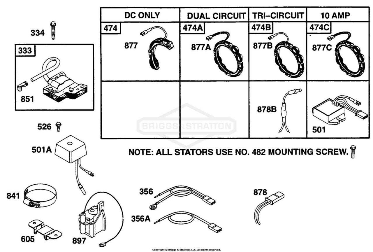 Alternator Chart, Elect