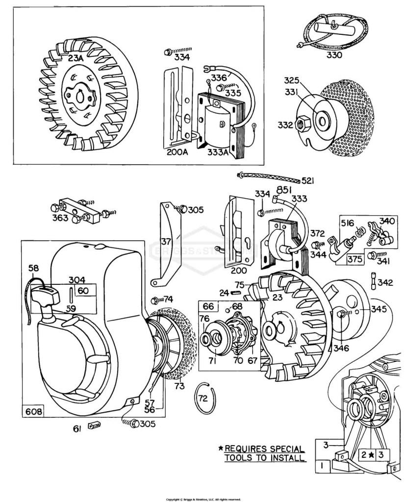 Blower Hsg,Flywheels,Rewind