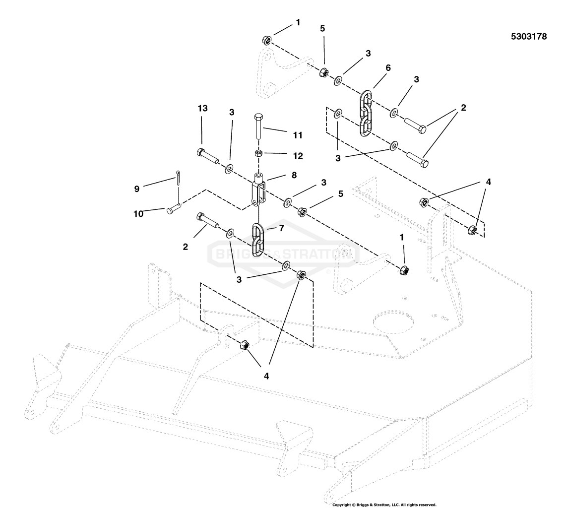 52, 60, & 61 Mower Deck - Hanger Chains