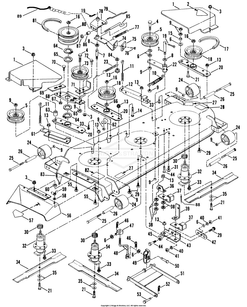 48 Cutting Deck, Belts, Brakes