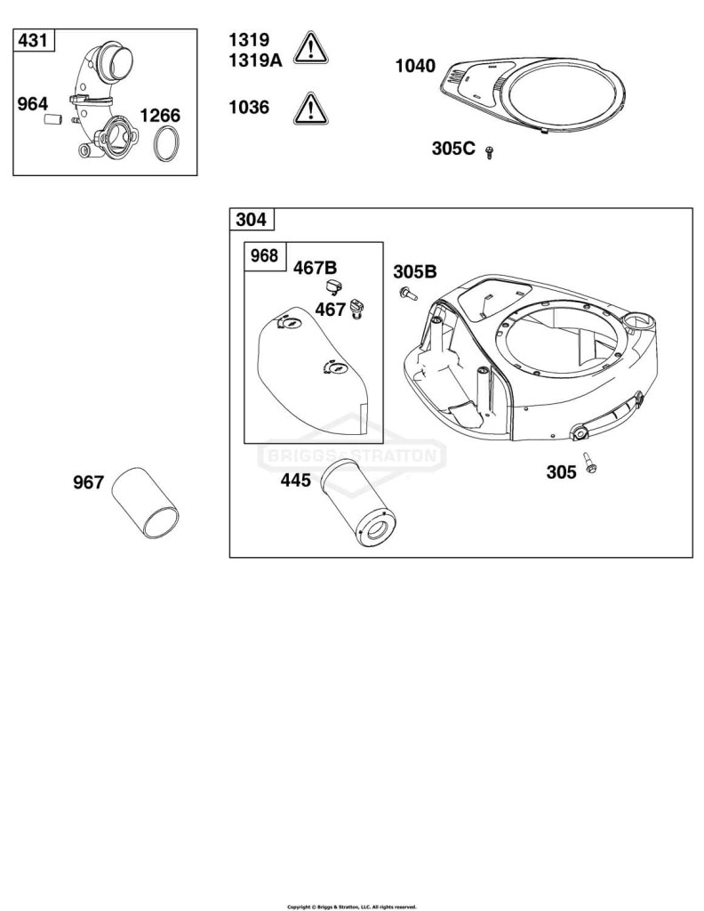 Blower Housing and Air Cleaner Group