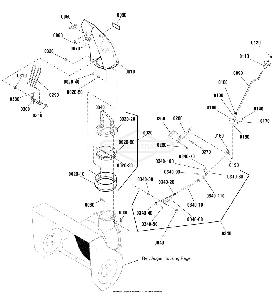 Chute & Rotation Group - Left Side Crank